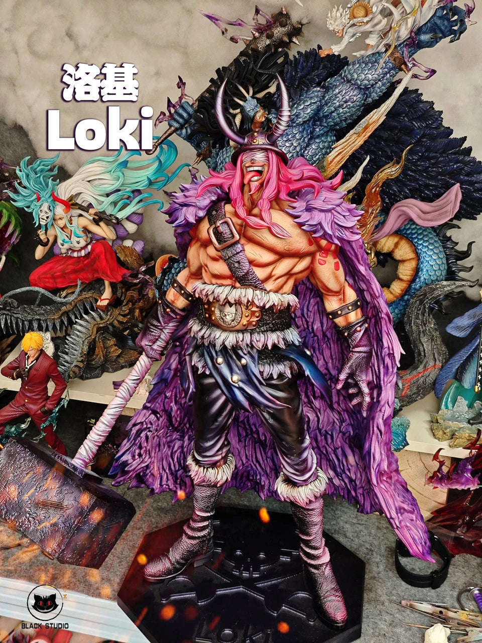 Preventa Resina Loki & Ragnir Figura One Piece Black  Estudio