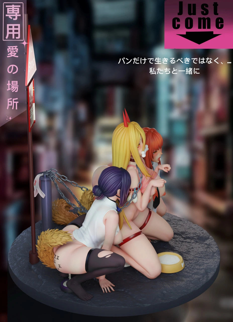 Preventa Resina Reze, Power & Makima Figura Chainsaw Man Murloc Estudio