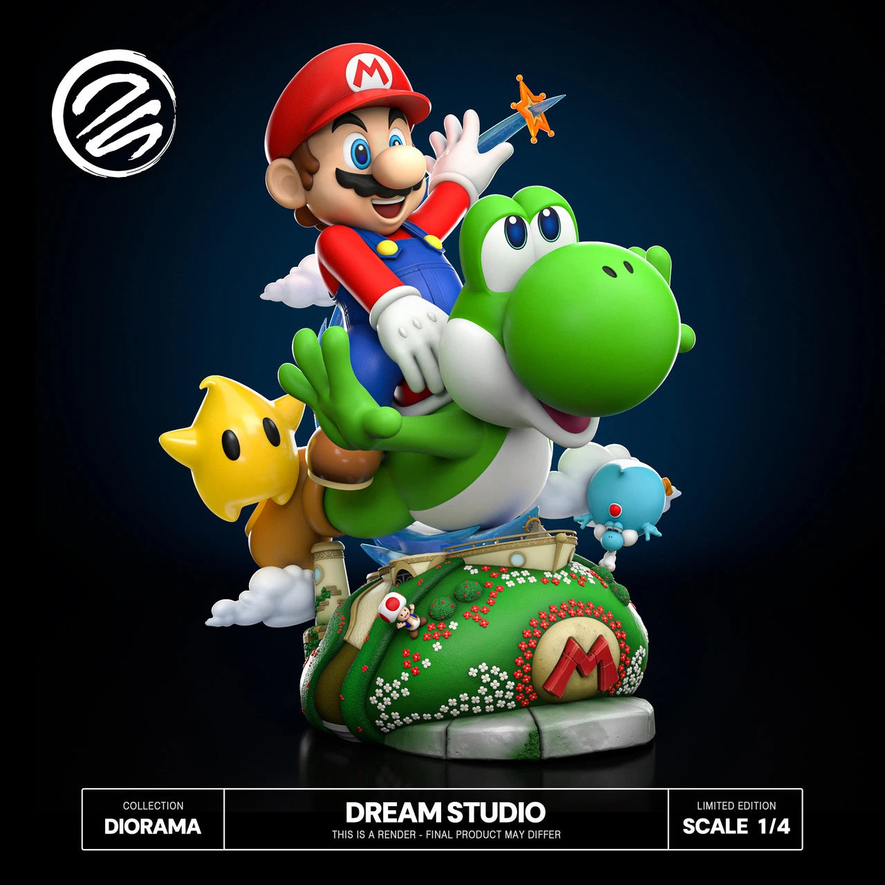 Preventa Resina Mario & Yoshi Figura Super Mario Galaxy 2 Dream  Estudio