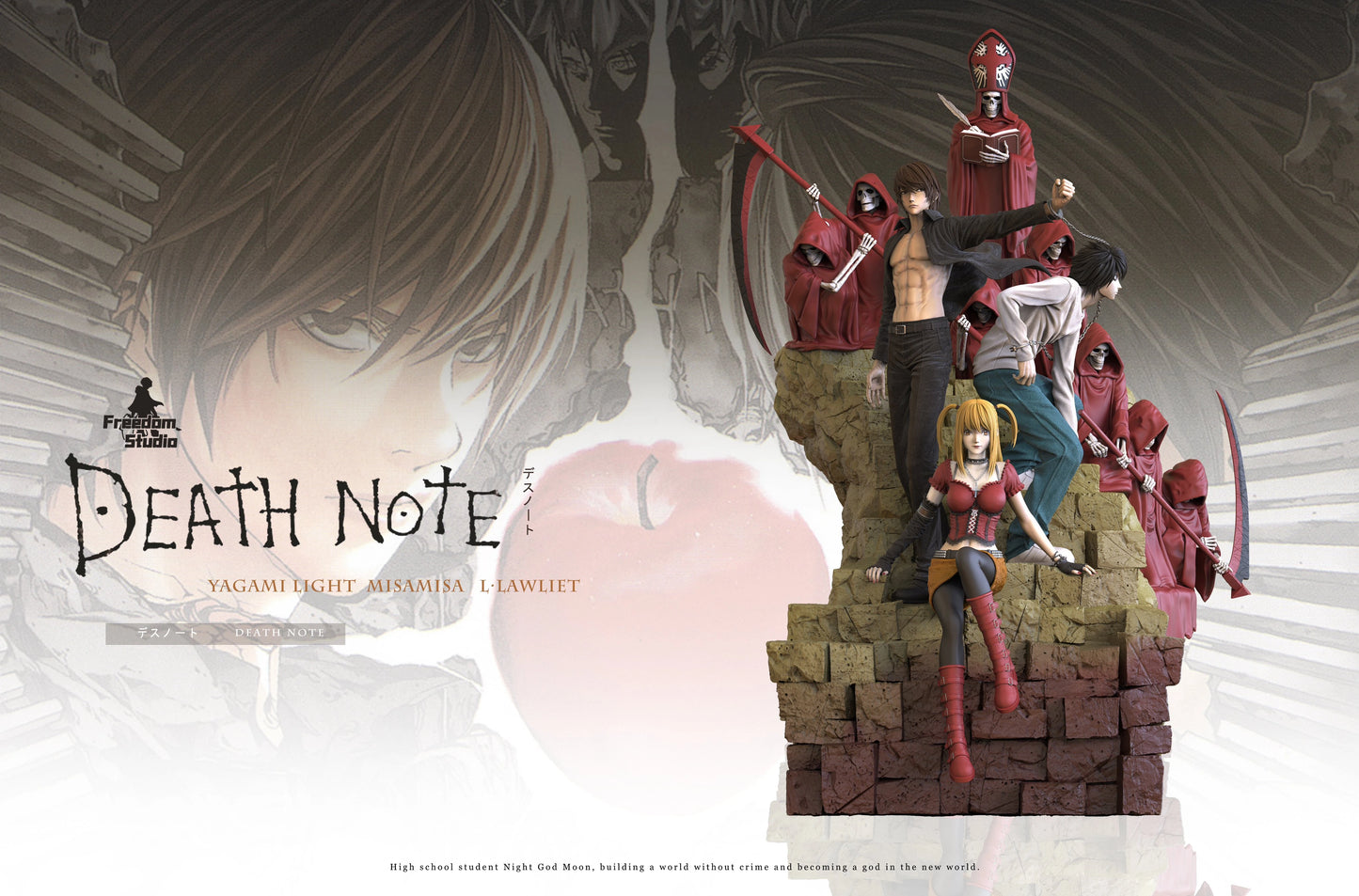 Preventa Resina Light Yagami, L & Misa Amane Figura Death Note Freedom  Estudio