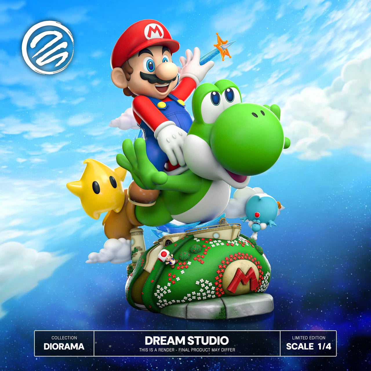Preventa Resina Mario & Yoshi Figura Super Mario Galaxy 2 Dream  Estudio