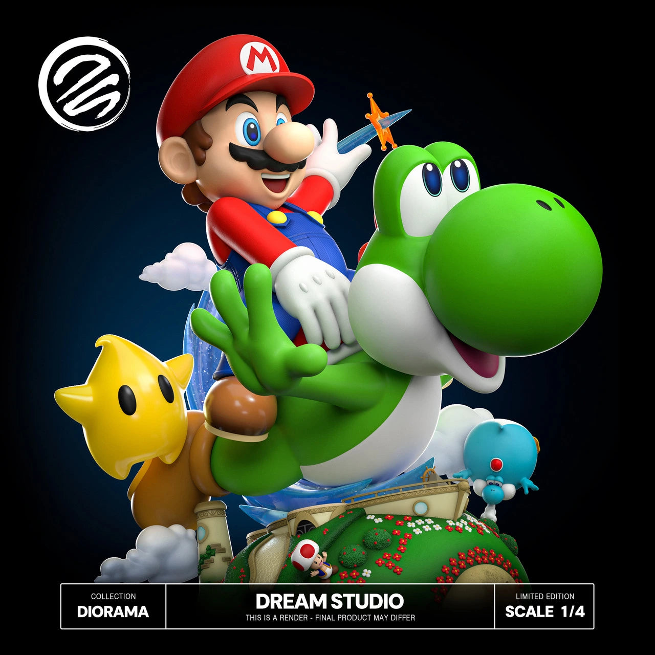 Preventa Resina Mario & Yoshi Figura Super Mario Galaxy 2 Dream  Estudio
