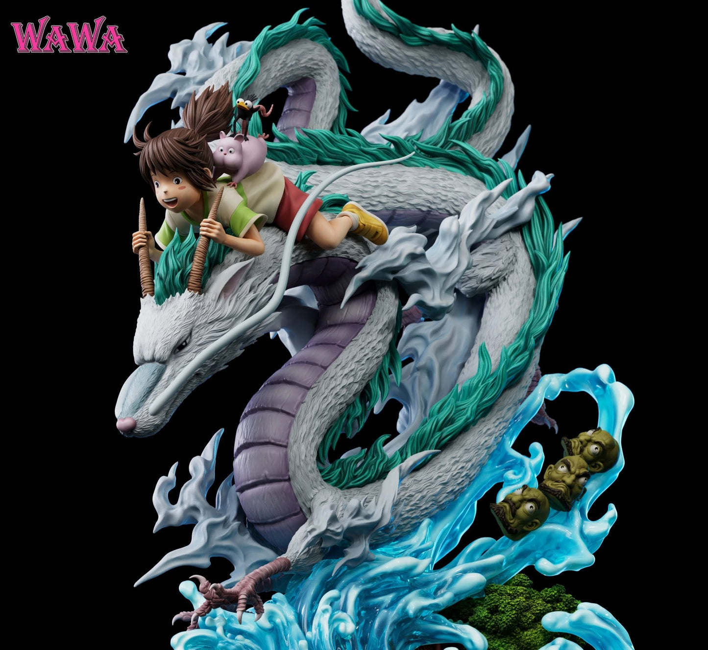 "Preventa Resina Chihiro Ogino & Haku  Figura El viaje de Chihiro  WAWA Estudio"