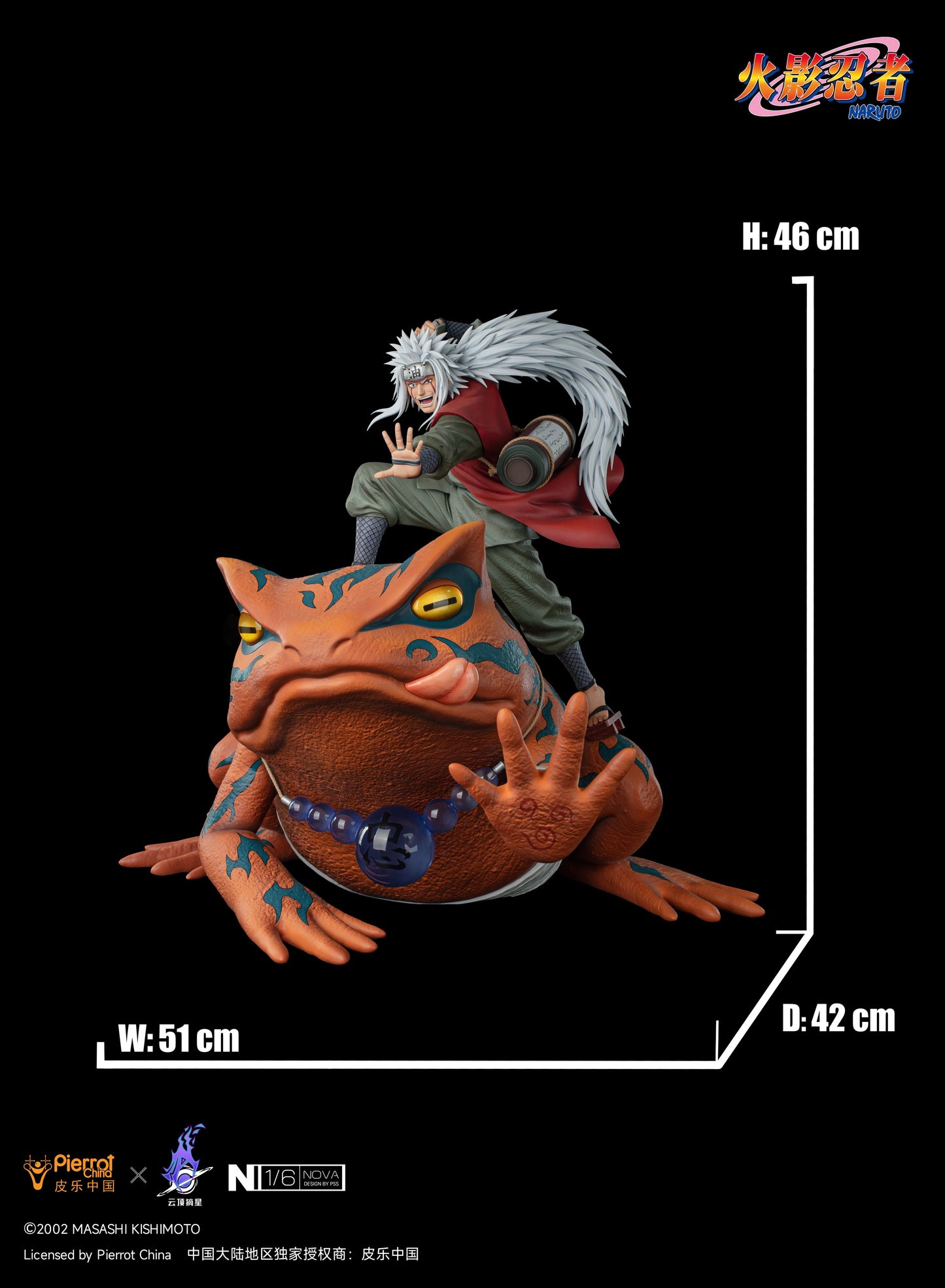 Preventa Resina Jiraiya Figura Naruto 1/6 Pickstar Estudio (Licencia)