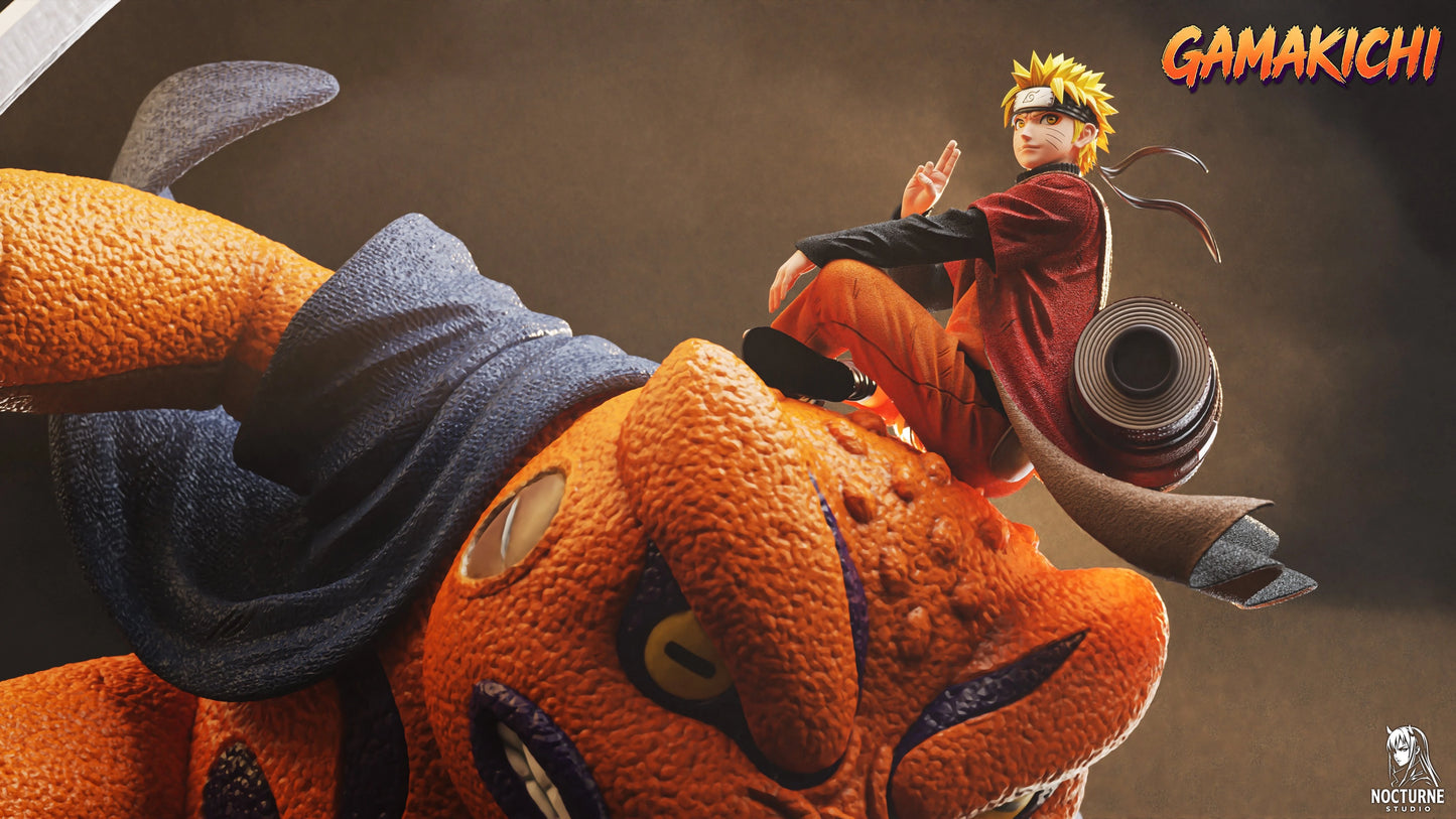 Preventa Resina Naruto & Gamakichi Figura Naruto Nocturne & ICE  Estudio