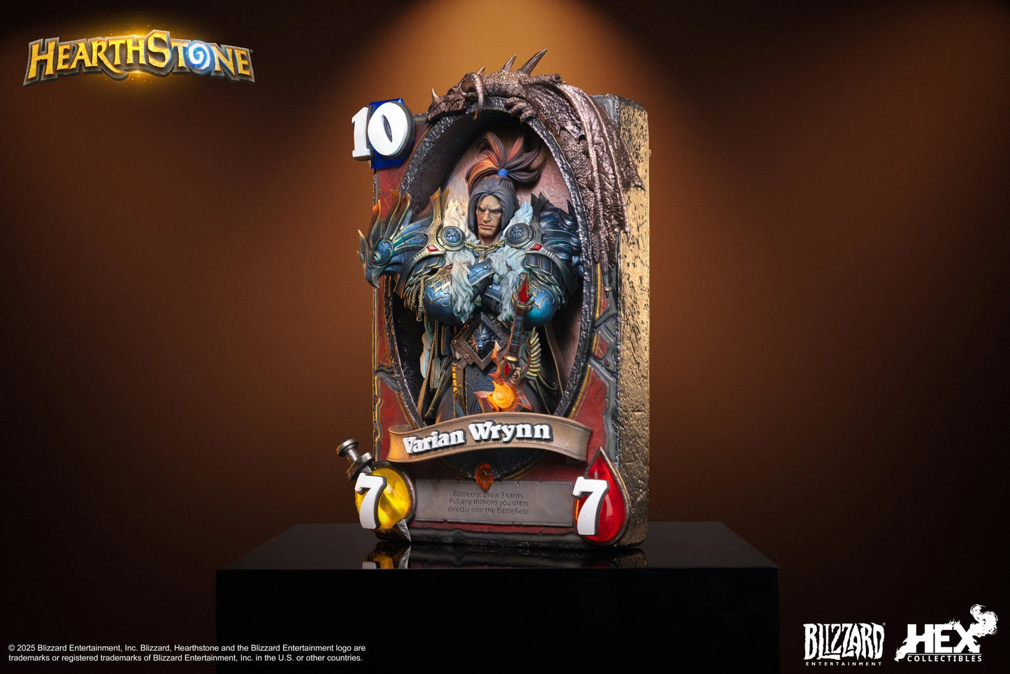 Preventa Resina Varian Wrynn Figura Hearthstone  Hex Collectibles & Blizzard Entertainment (Licencia) Estudio