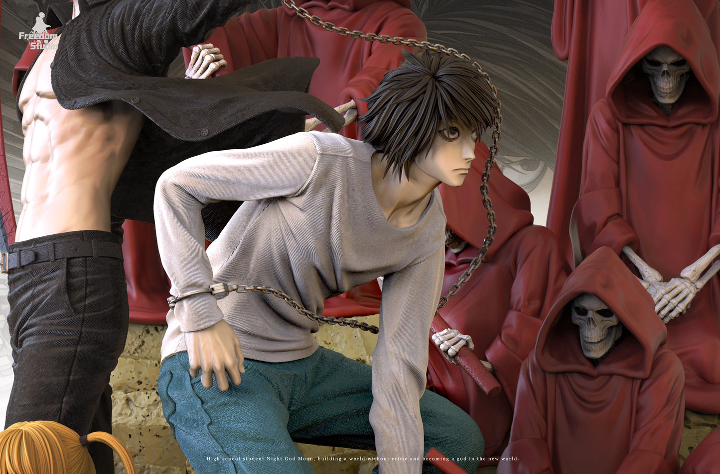 Preventa Resina Light Yagami, L & Misa Amane Figura Death Note Freedom  Estudio