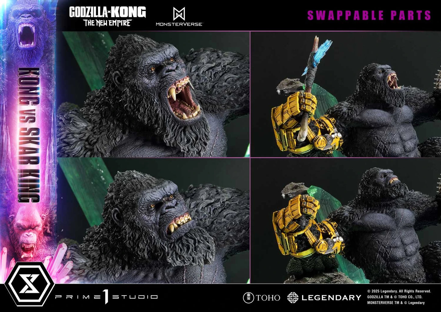 Preventa Resina Kong vs Skar King Figura Godzilla y Kong: El nuevo imperio  Prime 1 (Licencia) Estudio