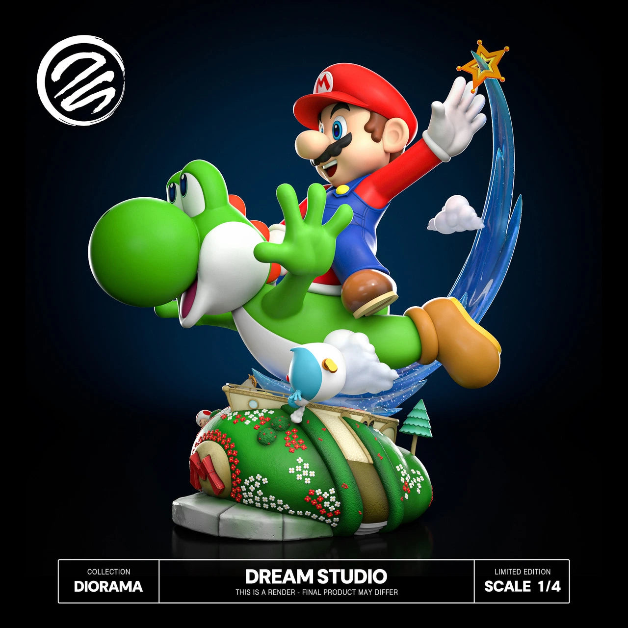 Preventa Resina Mario & Yoshi Figura Super Mario Galaxy 2 Dream  Estudio