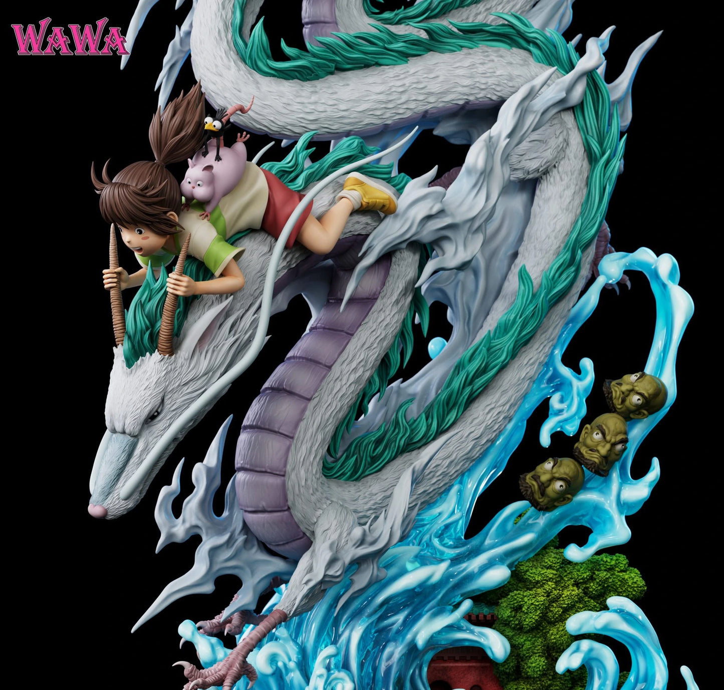 "Preventa Resina Chihiro Ogino & Haku  Figura El viaje de Chihiro  WAWA Estudio"