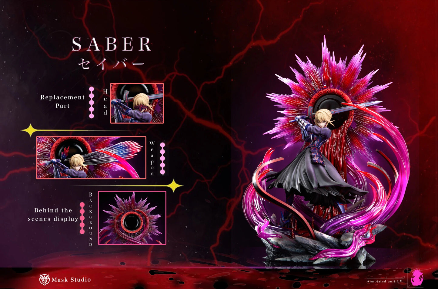 Preventa Resina Artoria Pendragon "Saber Alter" Figura Fate/Stay Night Mask  Estudio