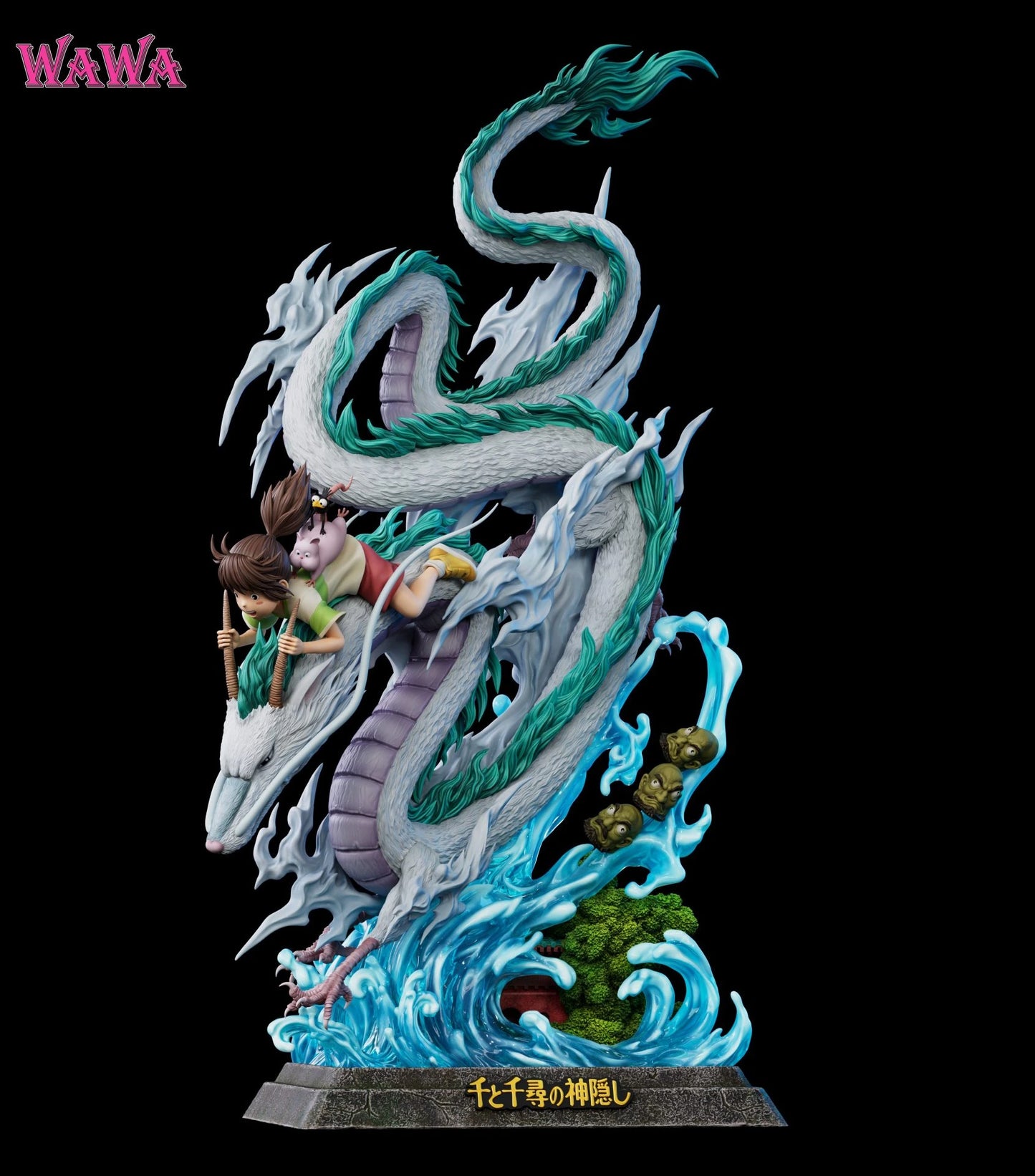 "Preventa Resina Chihiro Ogino & Haku  Figura El viaje de Chihiro  WAWA Estudio"