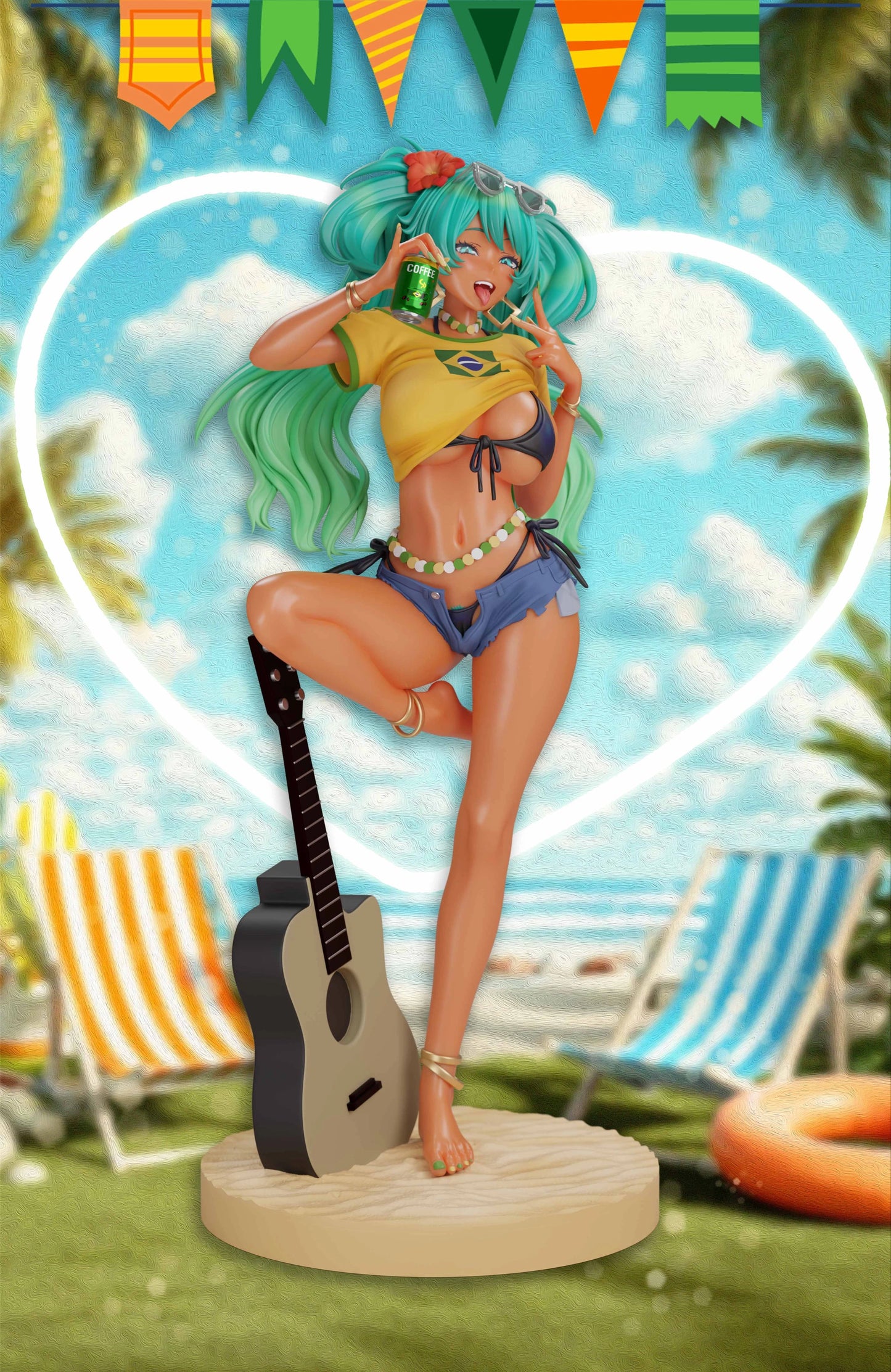 Preventa Resina Miku Brasileña Figura Vocaloid Make Zero Estudio