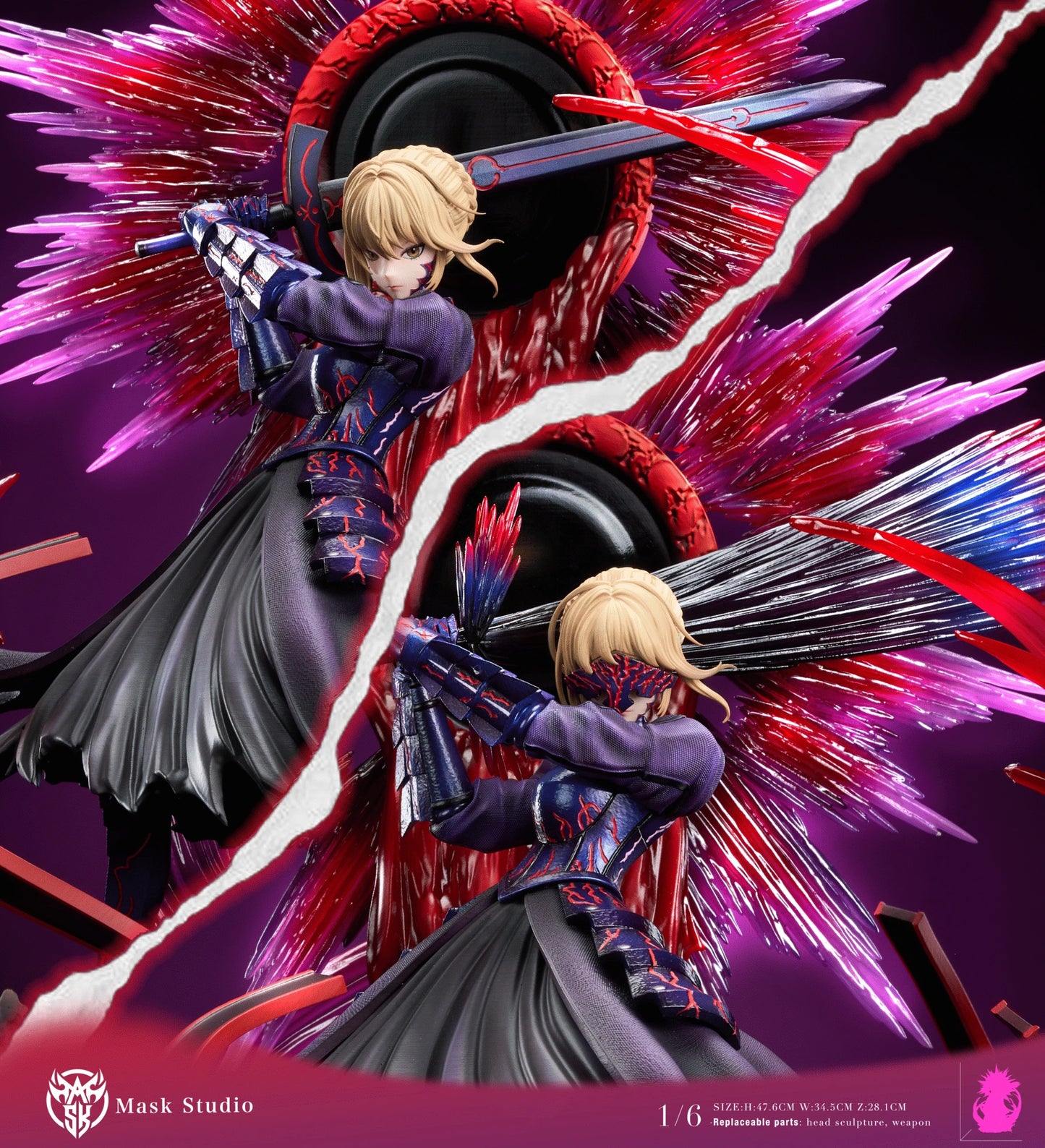 Preventa Resina Artoria Pendragon "Saber Alter" Figura Fate/Stay Night Mask  Estudio