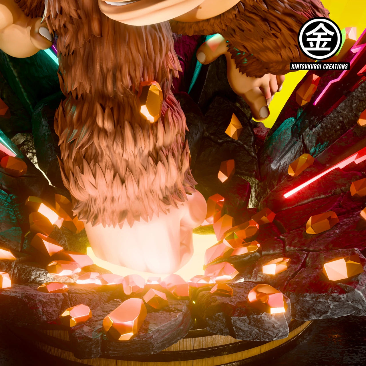Preventa Resina Kong & Pauline Figura Donkey Kong Bananza  Kintsukuroi Creations Estudio