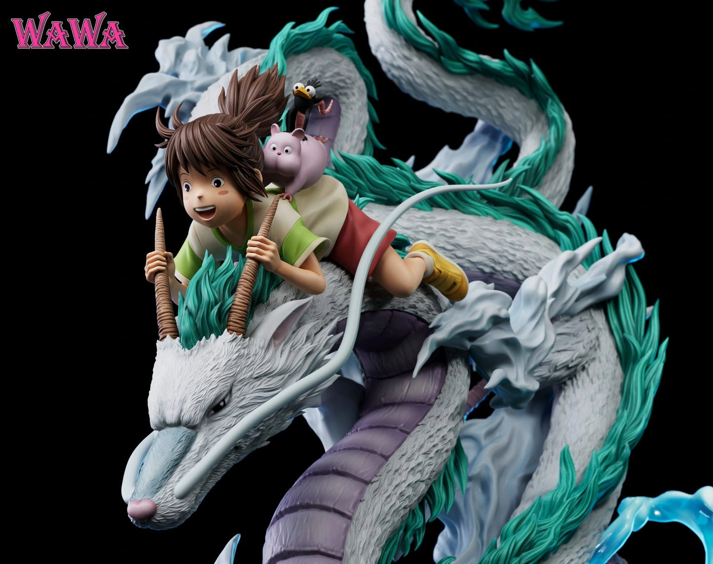 "Preventa Resina Chihiro Ogino & Haku  Figura El viaje de Chihiro  WAWA Estudio"