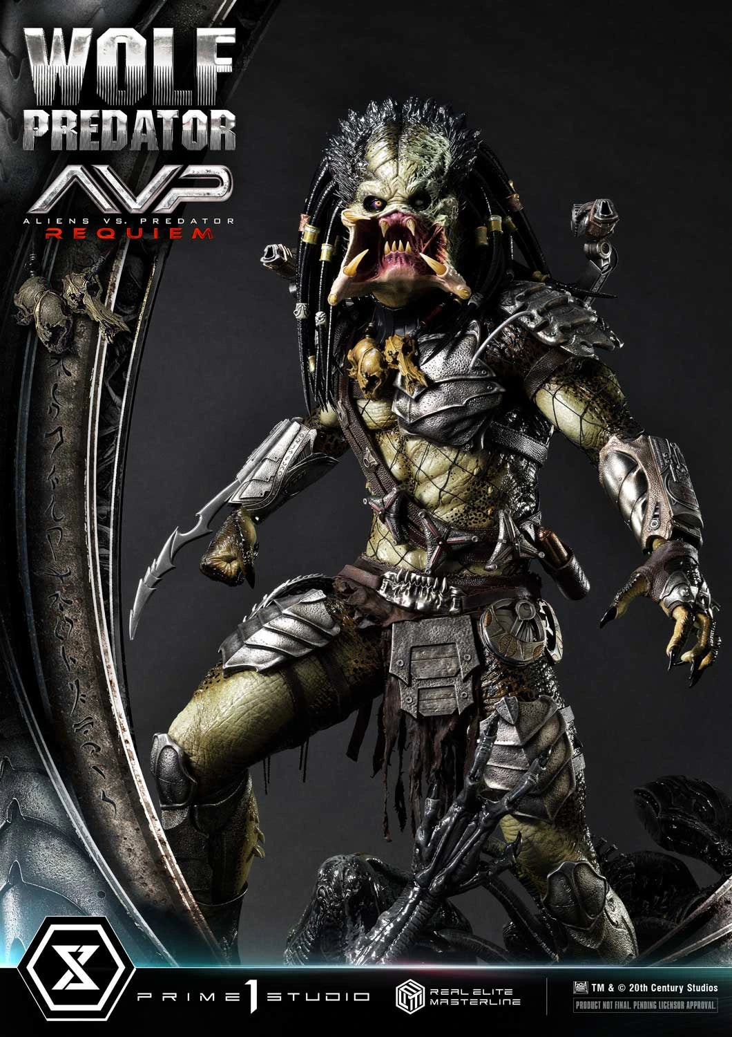 Preventa Resina Wolf Predator Figura Aliens vs Predator: Requiem Prime 1 (Licencia) Deluxe Estudio