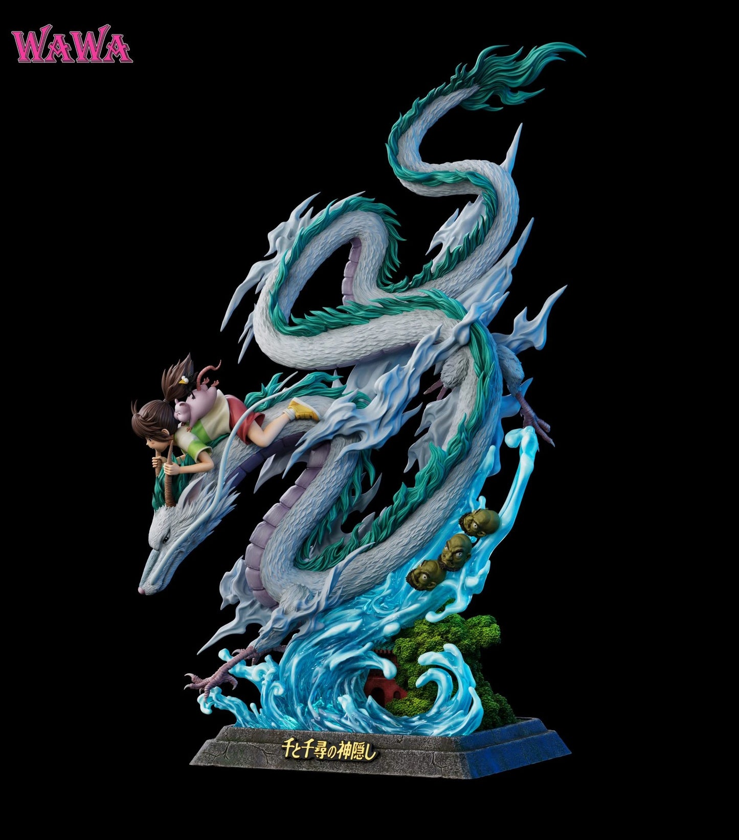 "Preventa Resina Chihiro Ogino & Haku  Figura El viaje de Chihiro  WAWA Estudio"