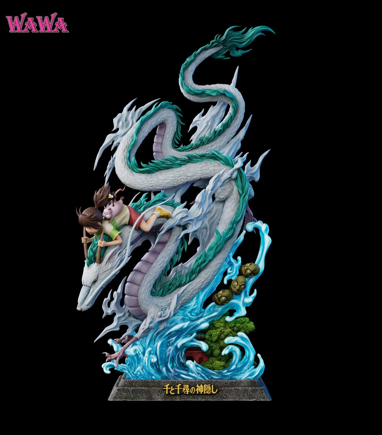 "Preventa Resina Chihiro Ogino & Haku  Figura El viaje de Chihiro  WAWA Estudio"