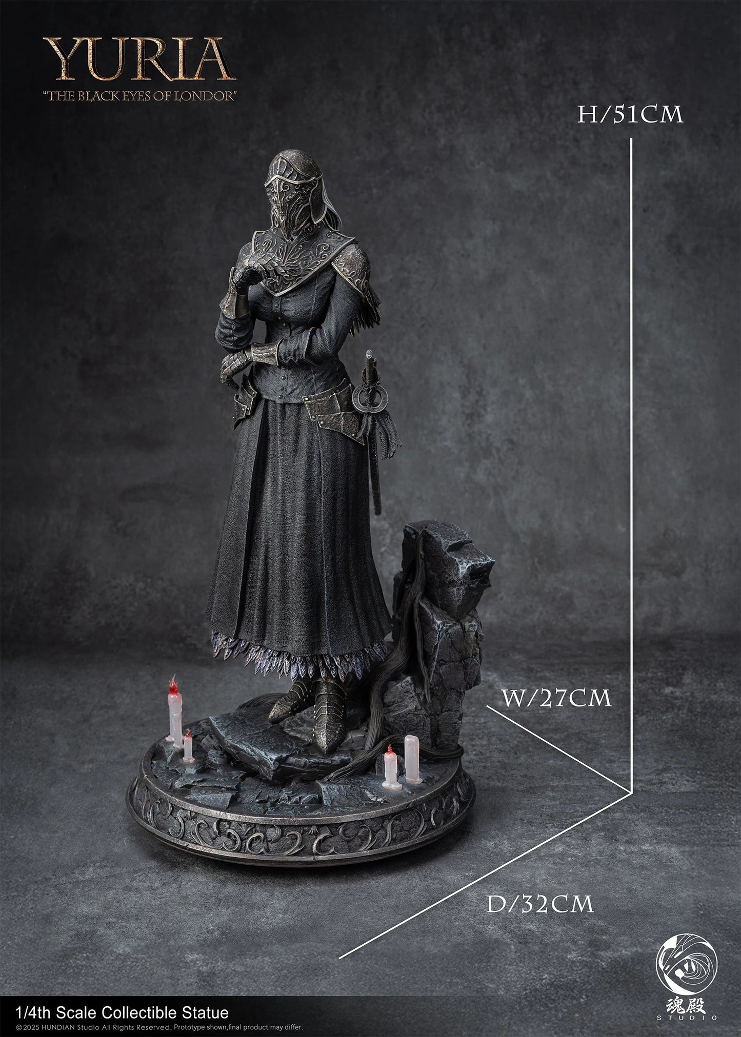 Preventa Resina Yuria de Londor  Figura Dark Souls Series HunDian Estudio