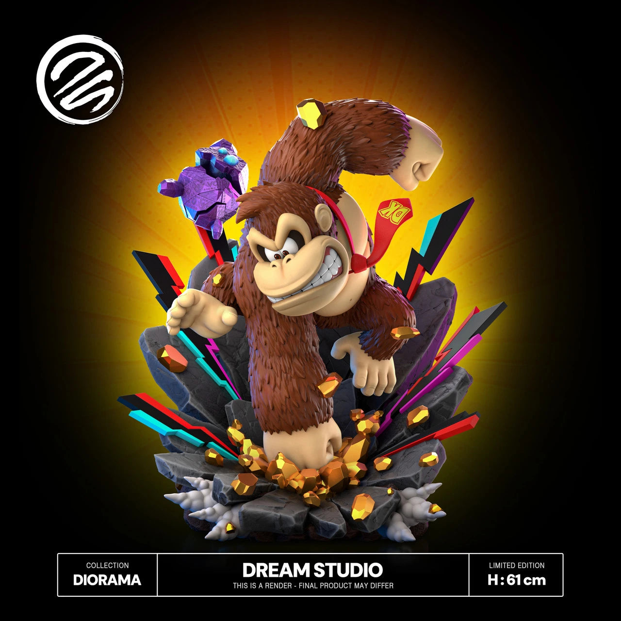 Preventa Resina Kong & Pauline Figura Donkey Kong Bananza  Dream Hunter  Estudio