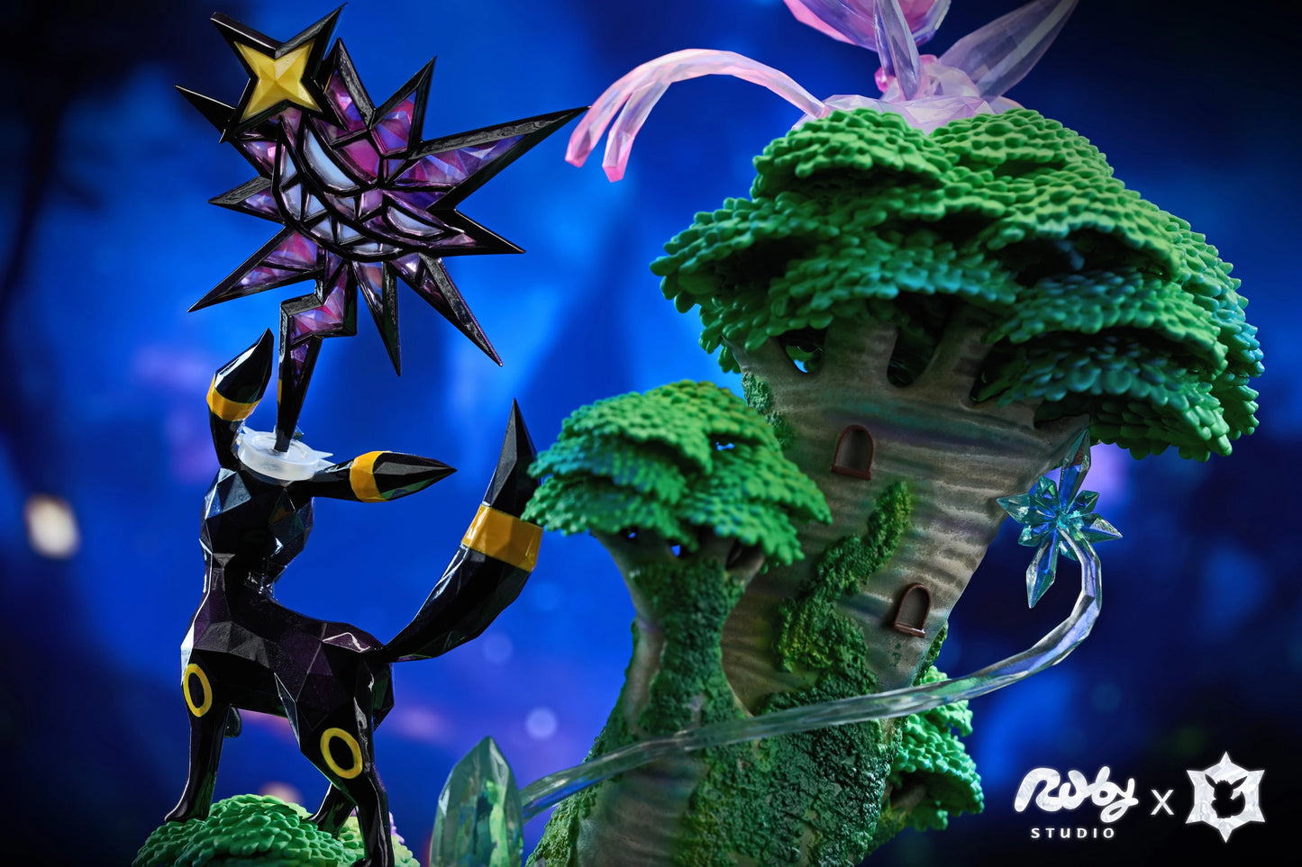 Preventa Resina Espeon & Umbreon Figura Pokemón Ruby Estudio