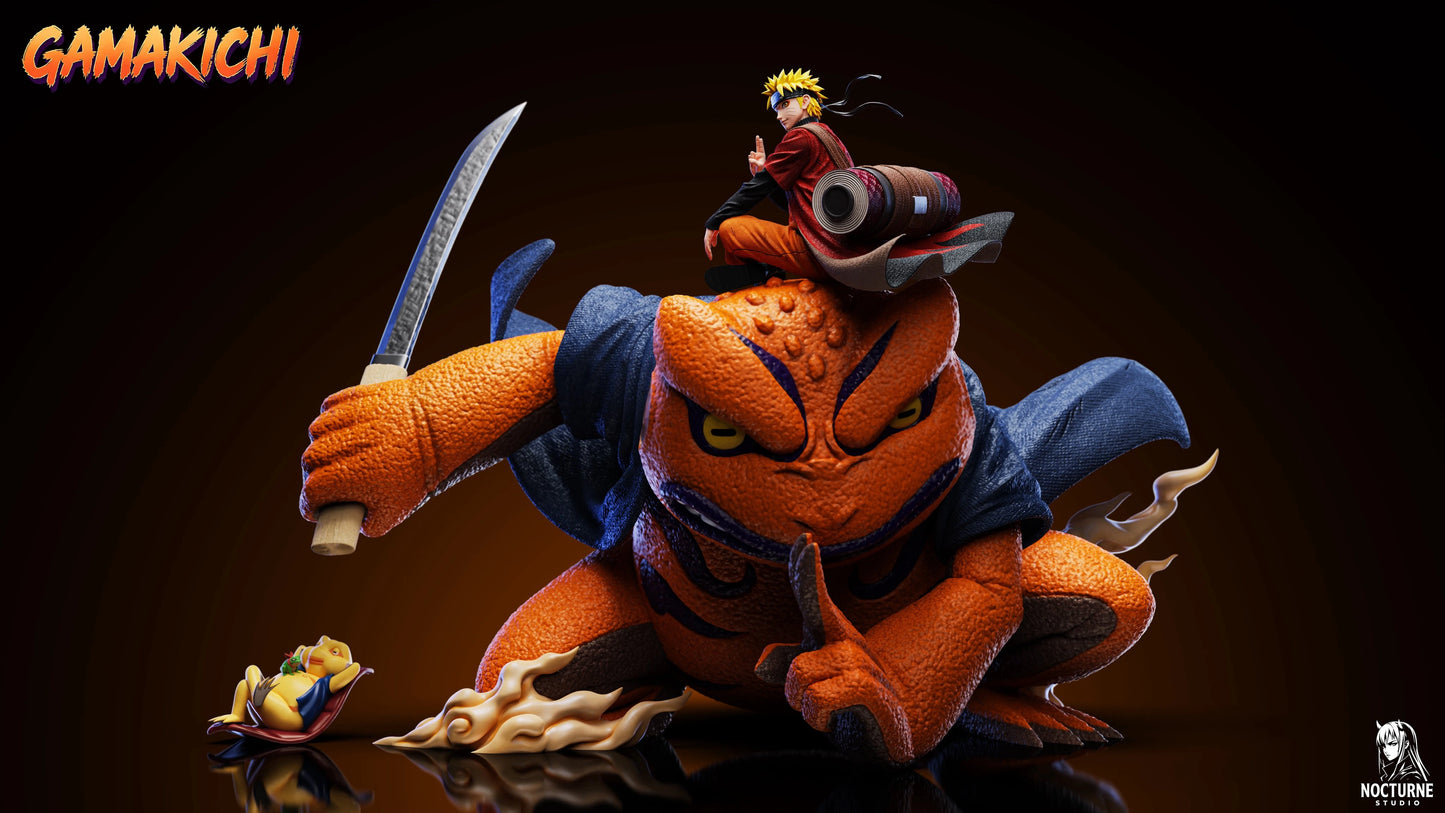 Preventa Resina Naruto & Gamakichi Figura Naruto Nocturne & ICE  Estudio