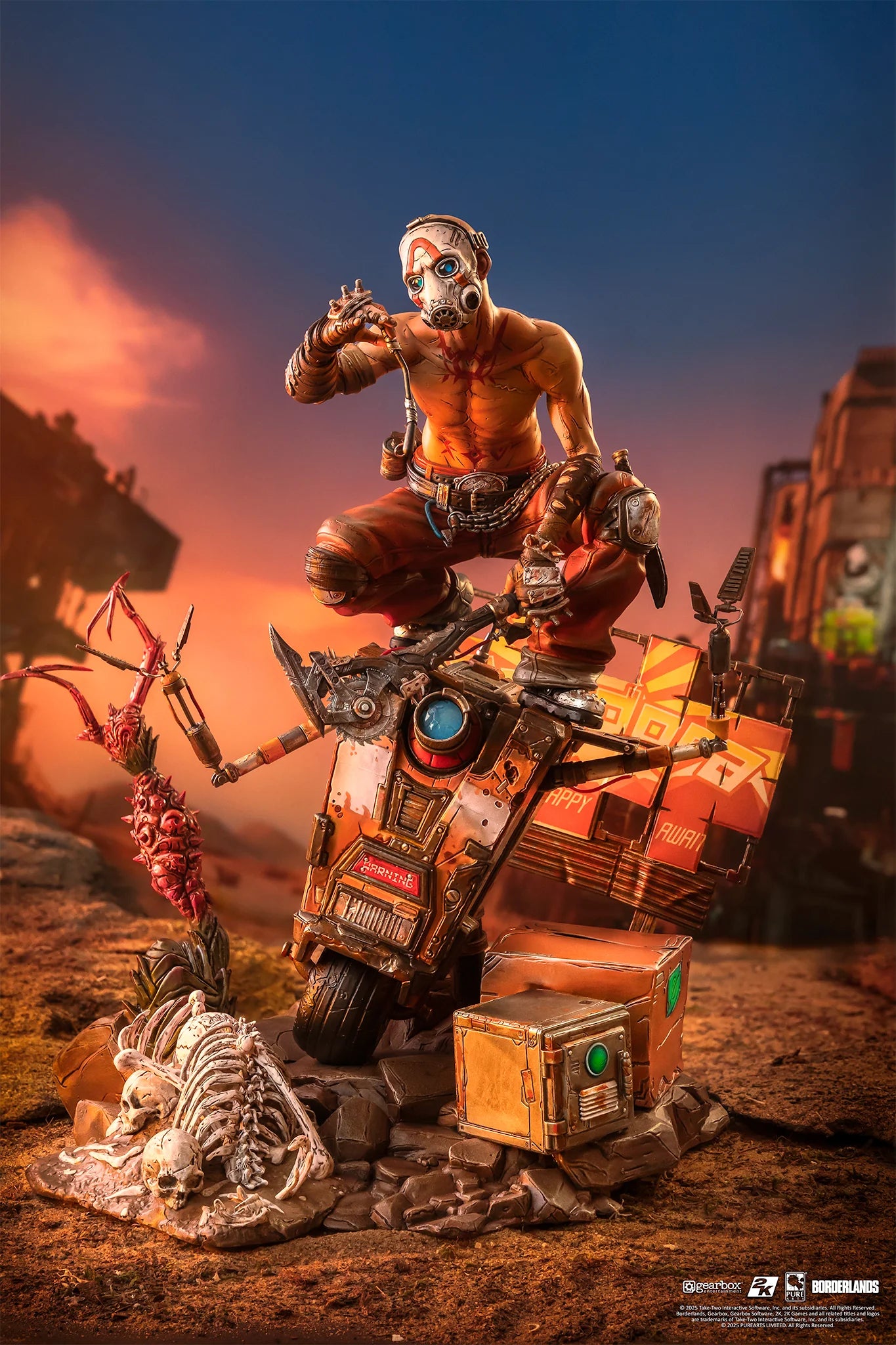 Preventa Resina Psycho & Claptrap Figura Borderlands 3 Pure Arts (Licencia) Estudio
