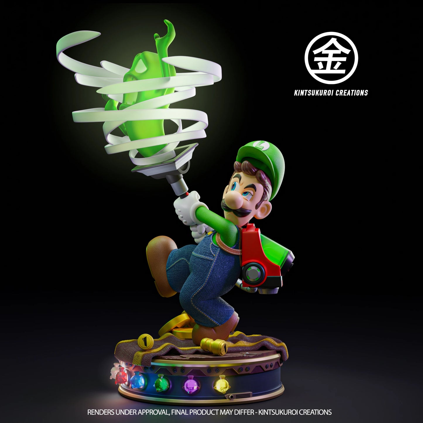 Preventa Resina Luigi Figura Luigi's Mansion 3 Kintsukuroi Creations Estudio