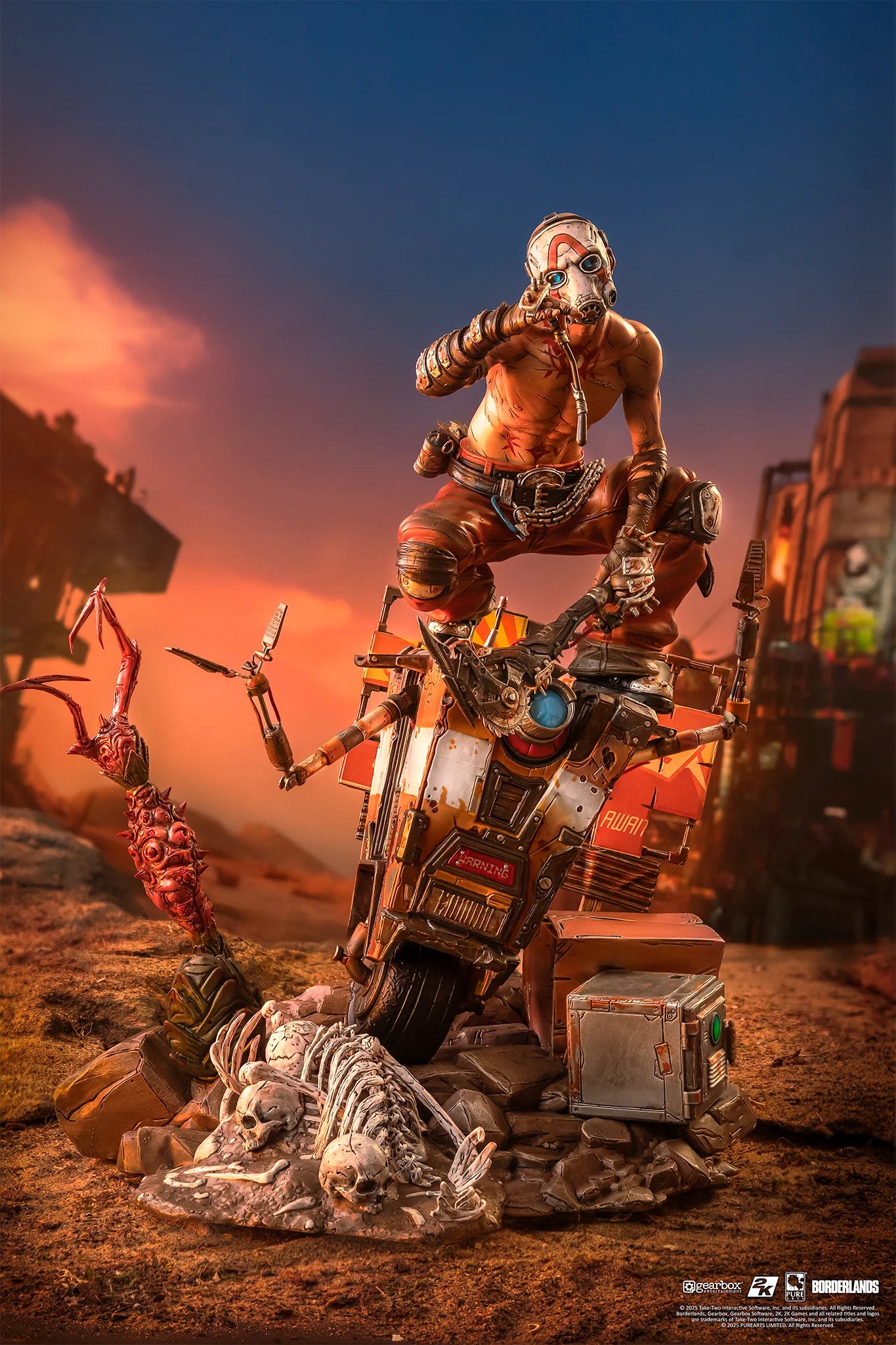 Preventa Resina Psycho & Claptrap Figura Borderlands 3 Pure Arts (Licencia) Estudio