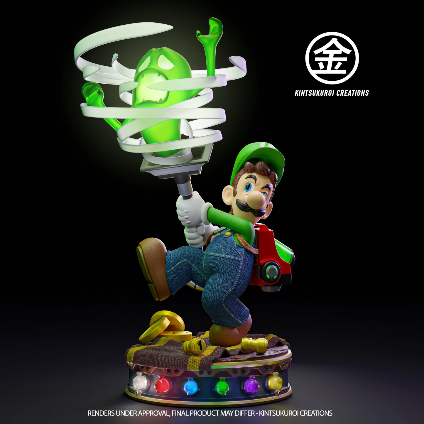 Preventa Resina Luigi Figura Luigi's Mansion 3 Kintsukuroi Creations Estudio