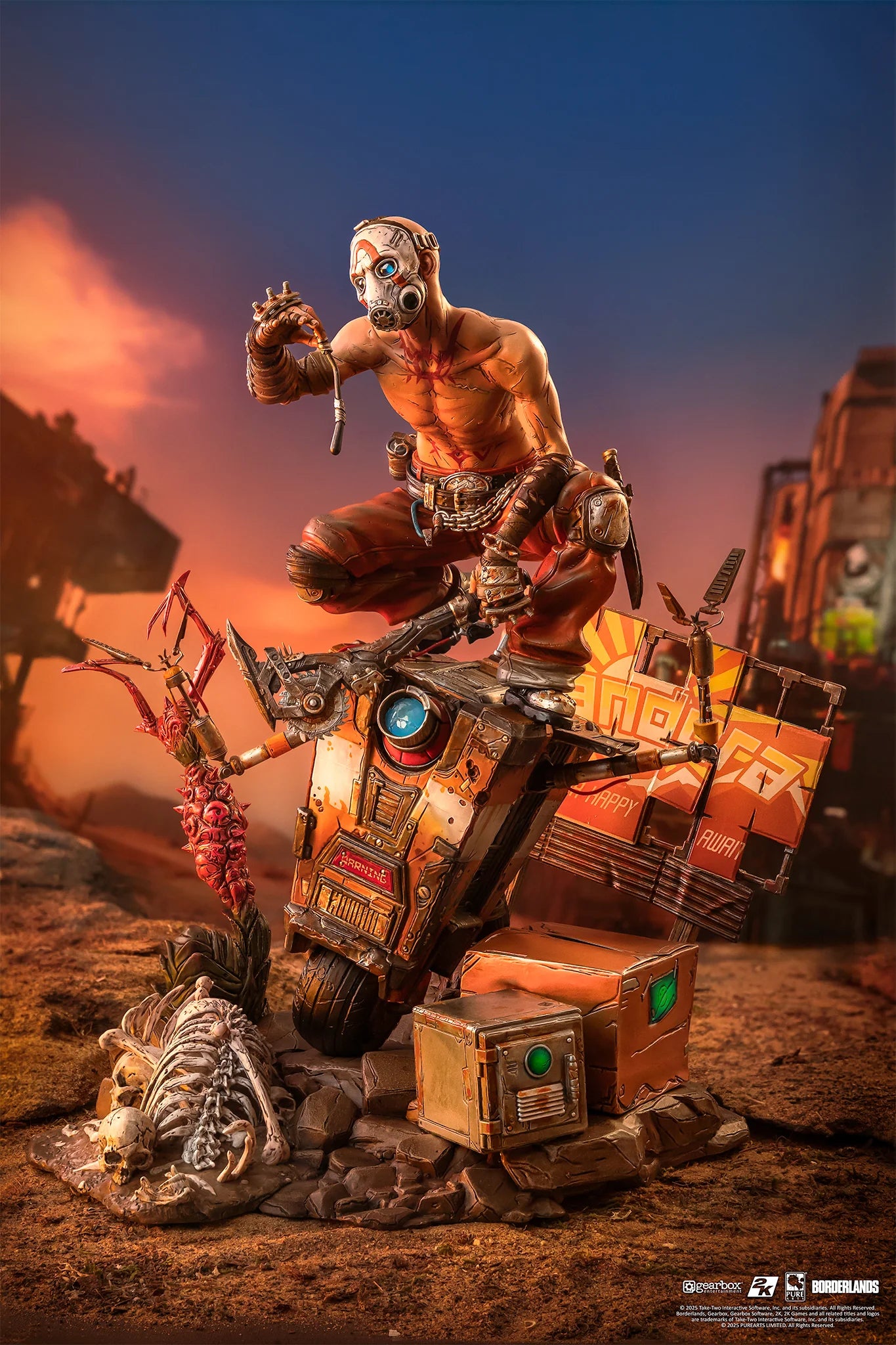 Preventa Resina Psycho & Claptrap Figura Borderlands 3 Pure Arts (Licencia) Estudio
