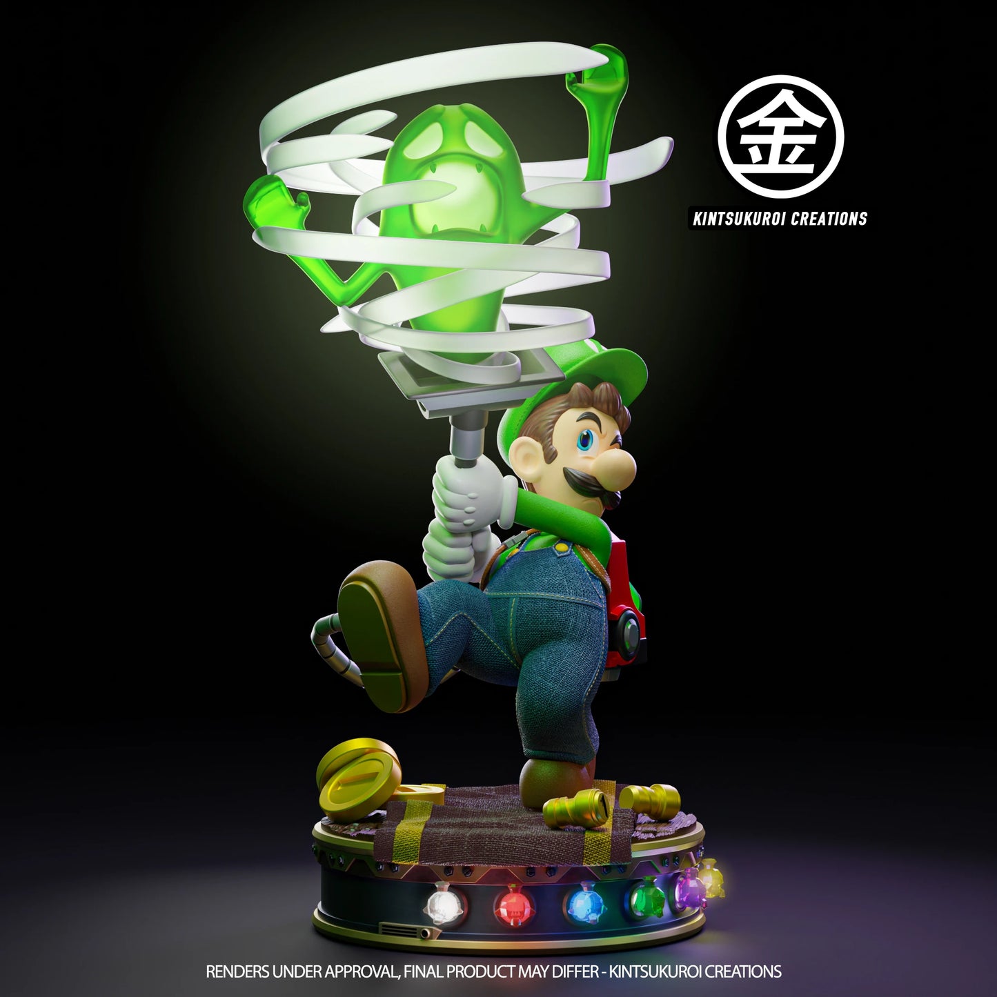 Preventa Resina Luigi Figura Luigi's Mansion 3 Kintsukuroi Creations Estudio