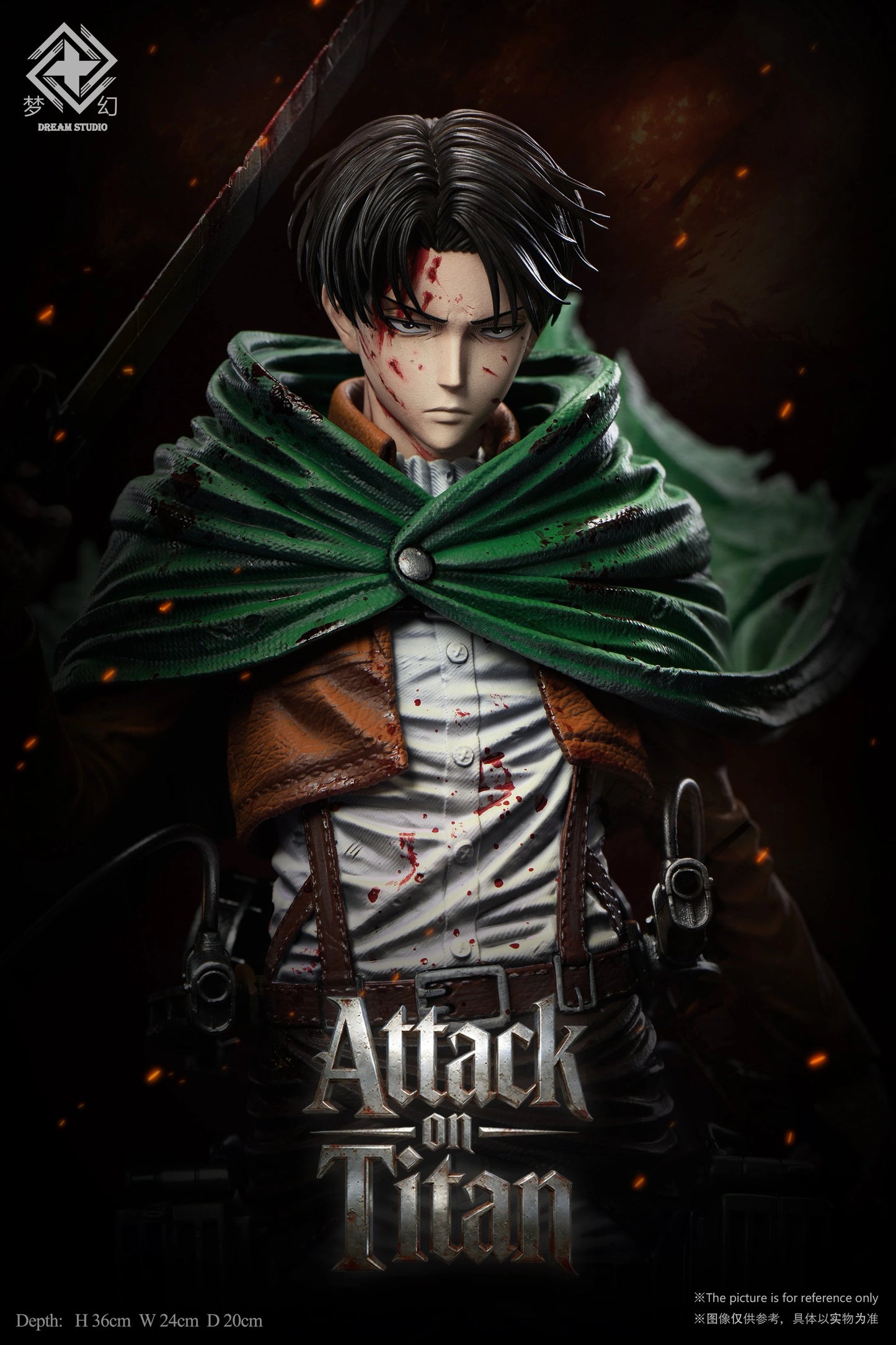 Preventa Resina Levi Ackerman Figura Attack On Titan Dream Estudio