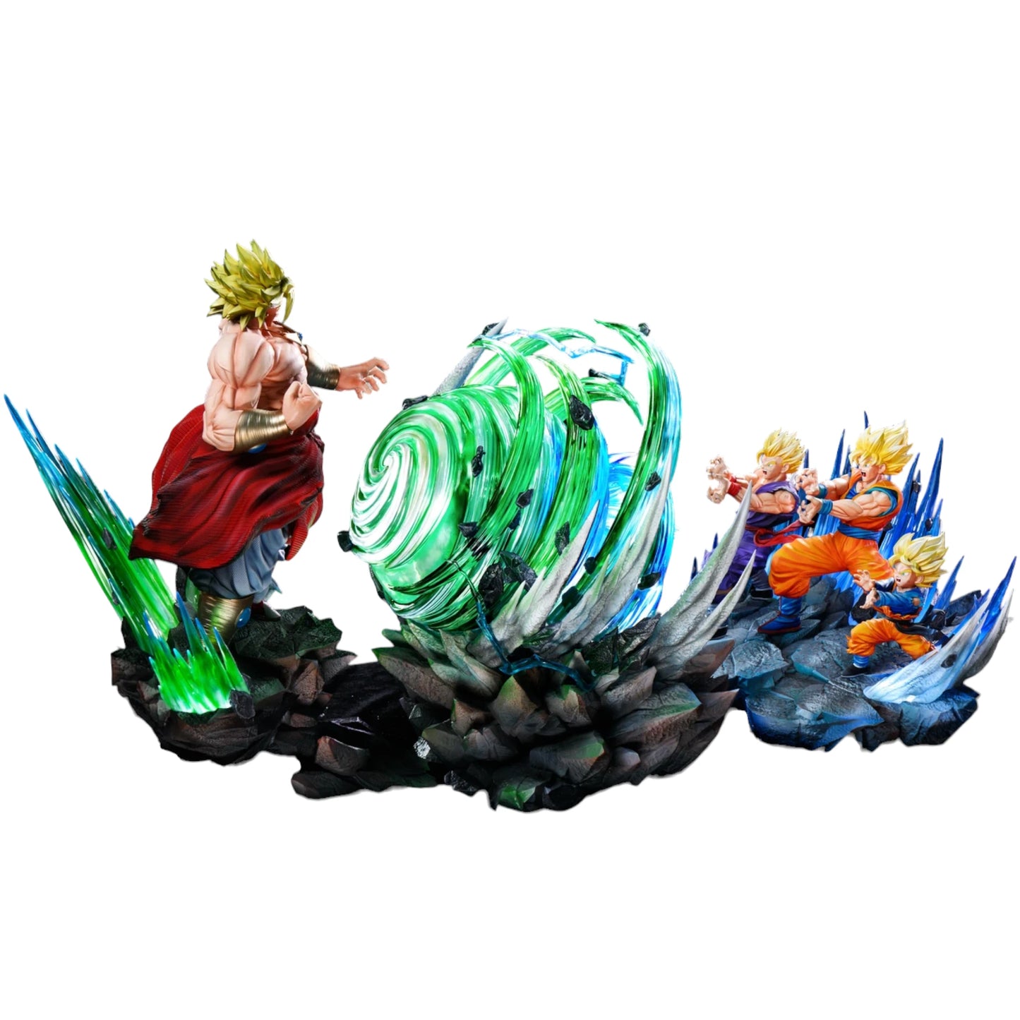 Preventa Resina Broly vs Goku, Gohan & Gotenks Figura Dragon Ball Kylin Estudio