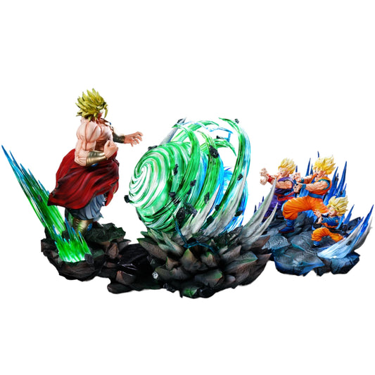Preventa Resina Broly vs Goku, Gohan & Gotenks Figura Dragon Ball Kylin Estudio