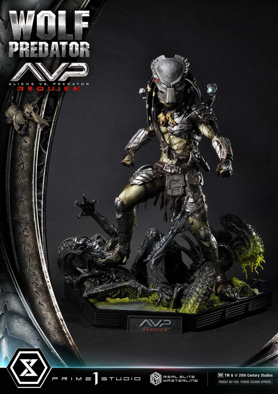 Preventa Resina Wolf Predator Figura Aliens vs Predator: Requiem Prime 1 (Licencia) Deluxe Estudio