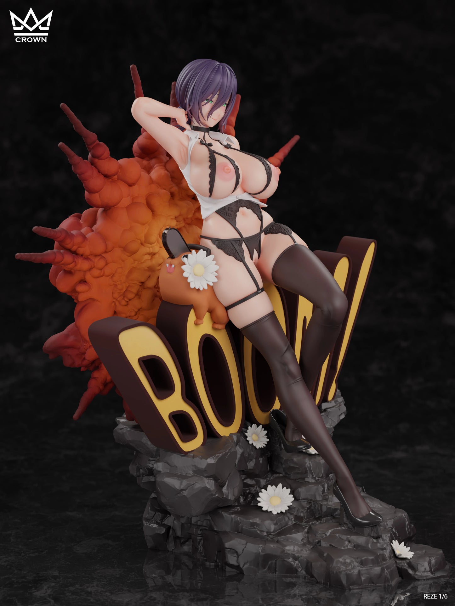 Preventa Resina Reze  Figura Chainsaw Man Crown   Estudio