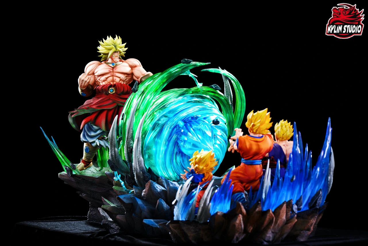 Preventa Resina Broly vs Goku, Gohan & Gotenks Figura Dragon Ball Kylin Estudio
