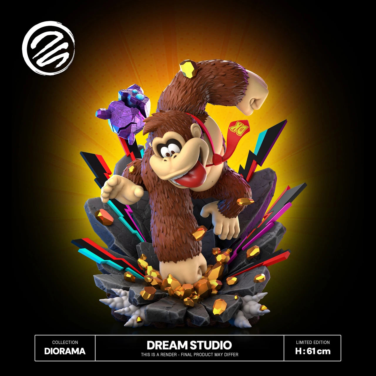 Preventa Resina Kong & Pauline Figura Donkey Kong Bananza  Dream Hunter  Estudio