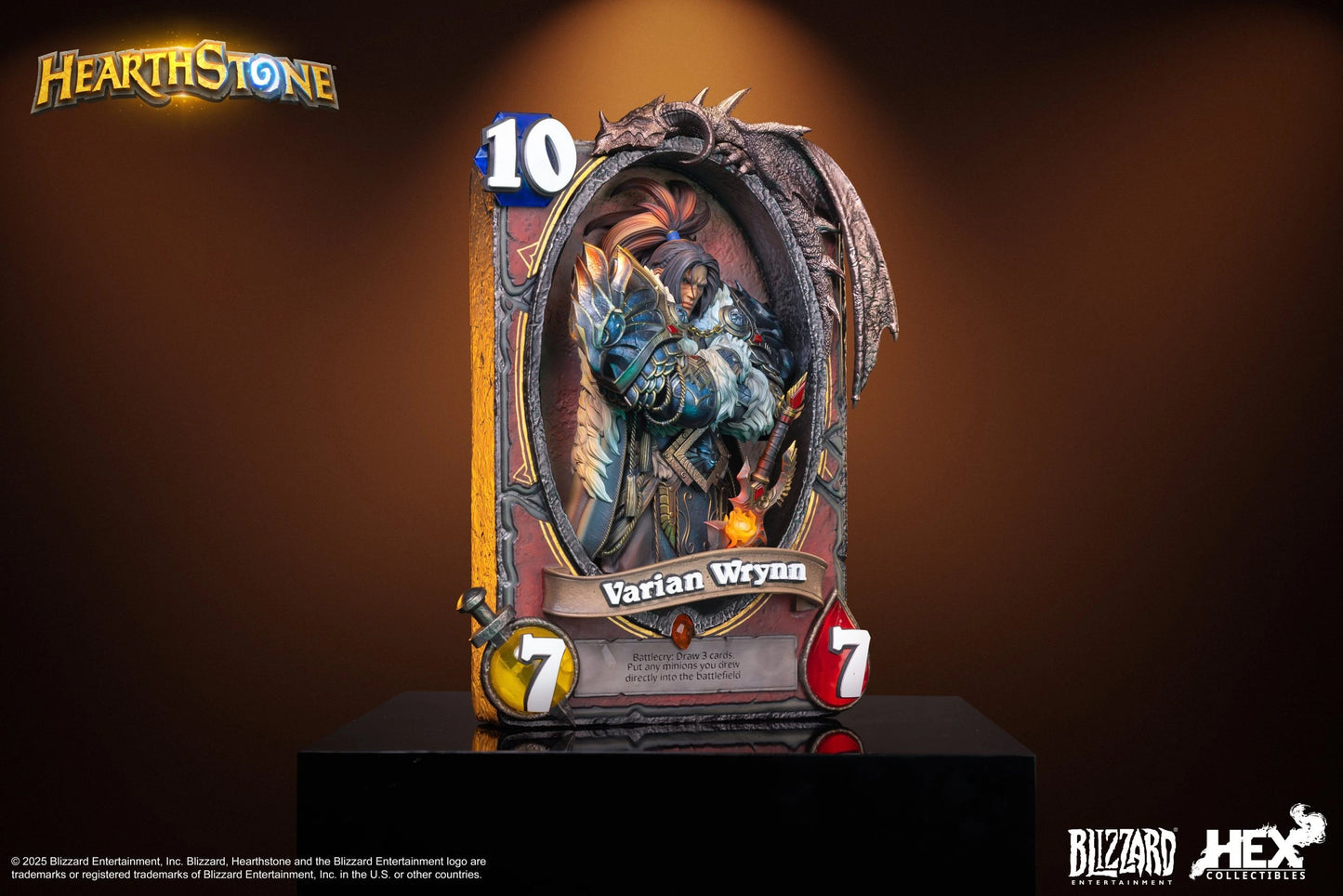 Preventa Resina Varian Wrynn Figura Hearthstone  Hex Collectibles & Blizzard Entertainment (Licencia) Estudio