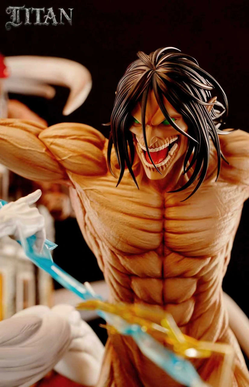 Preventa Resina Titán Martillo de Guerra vs Titán de Ataque Figura Attack On Titan TITAN Estudio