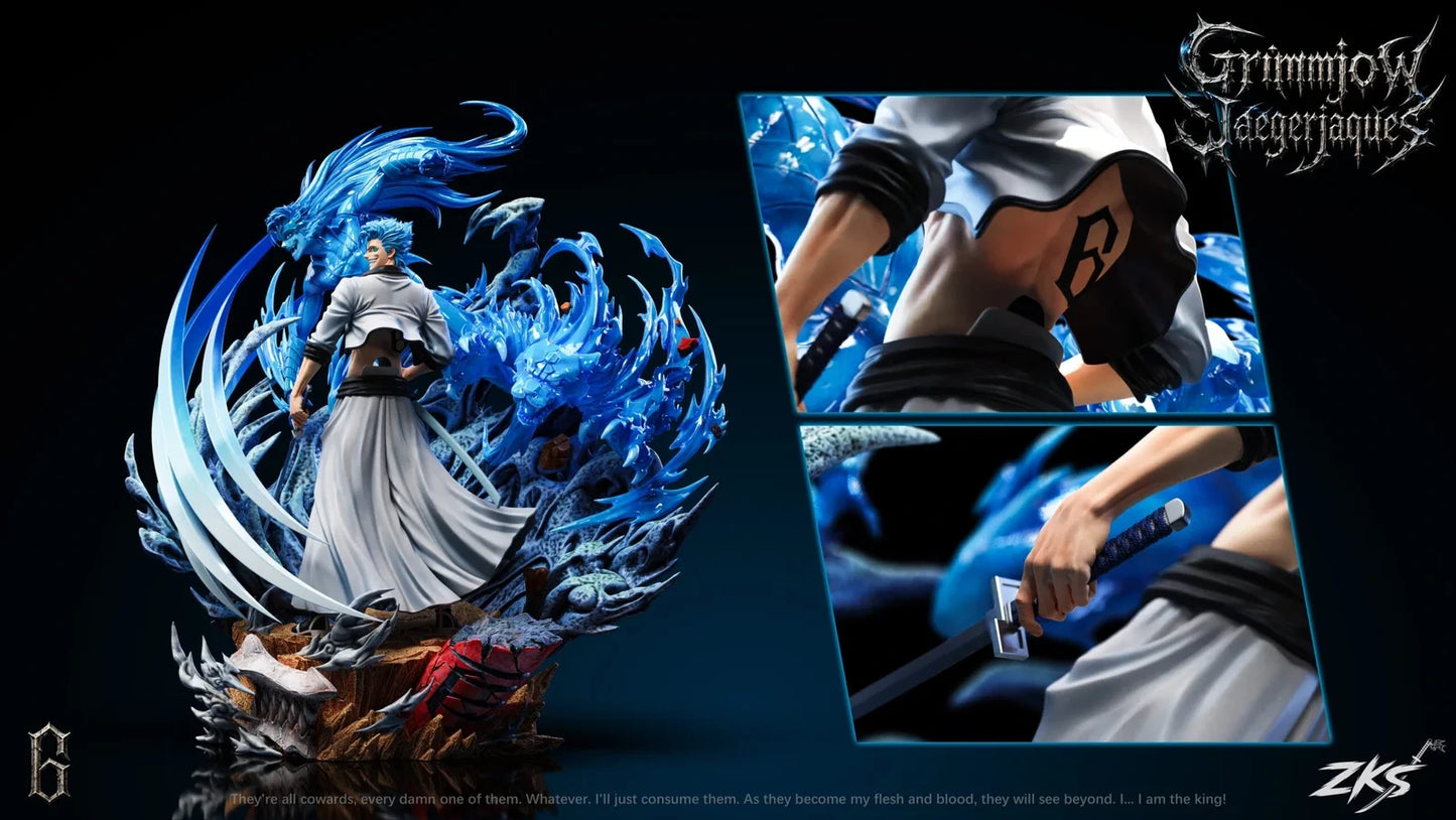 Preventa Resina Grimmjow Jaegerjaques  Figura Bleach Zenkai Estudio