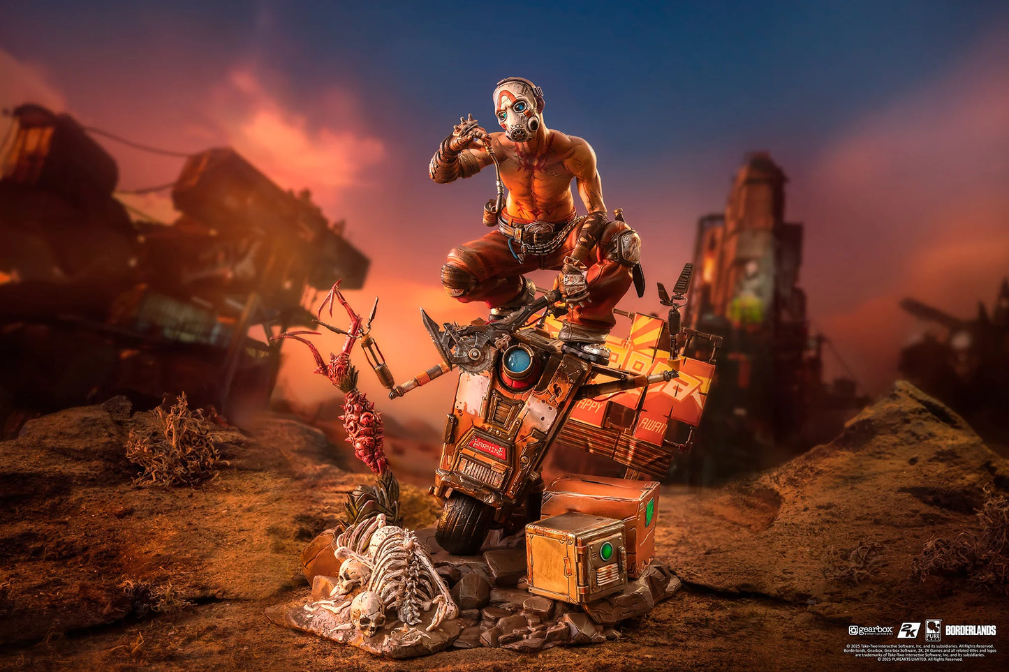 Preventa Resina Psycho & Claptrap Figura Borderlands 3 Pure Arts (Licencia) Estudio