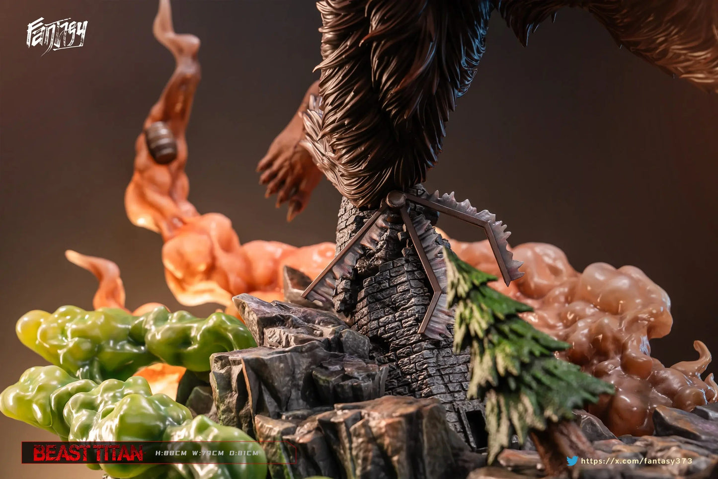 Preventa Resina Titan Bestia Figura Attack On Titan Fantasy Estudio