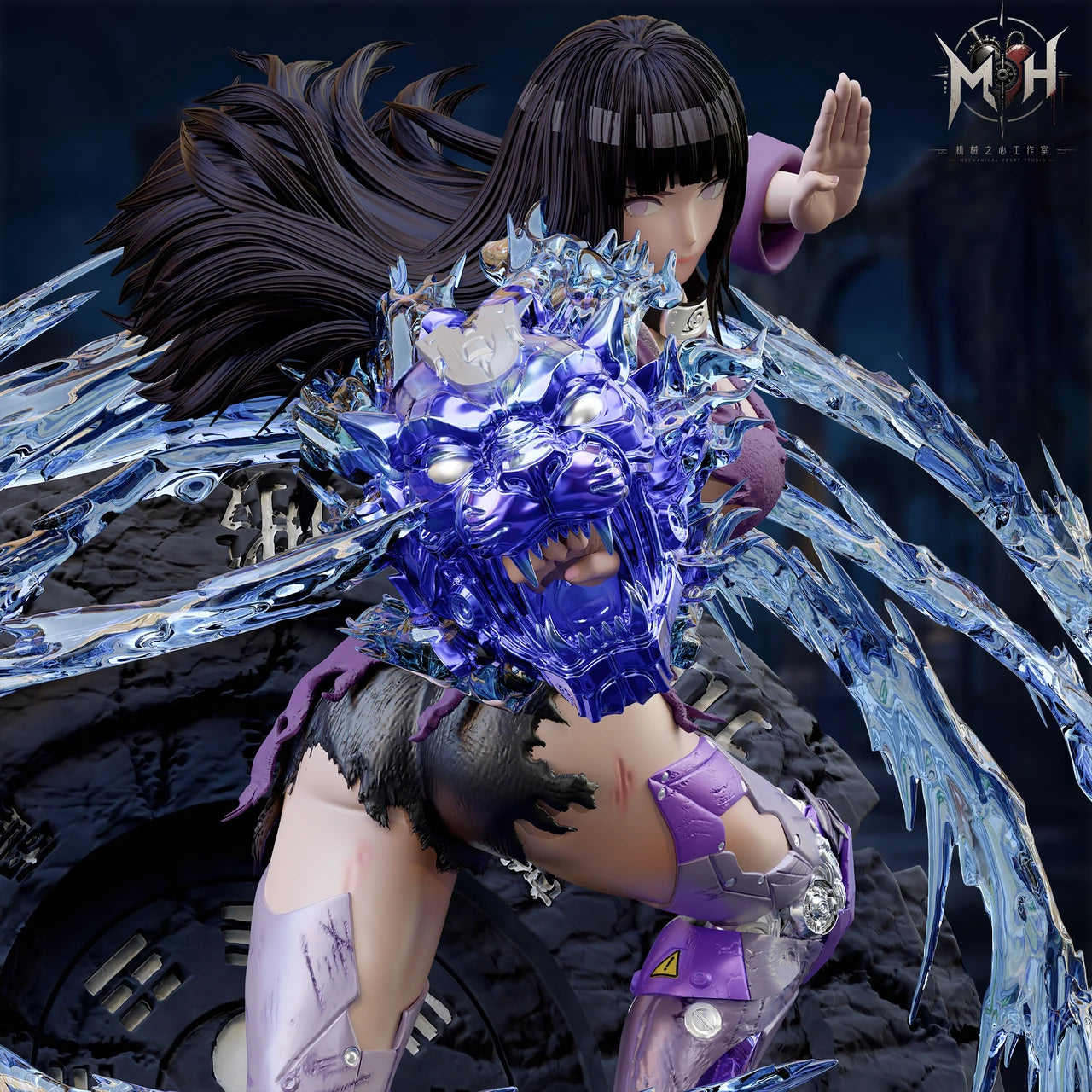 Preventa Resina Hinata Figura Naruto 1/5 Mechanical Heart Estudio