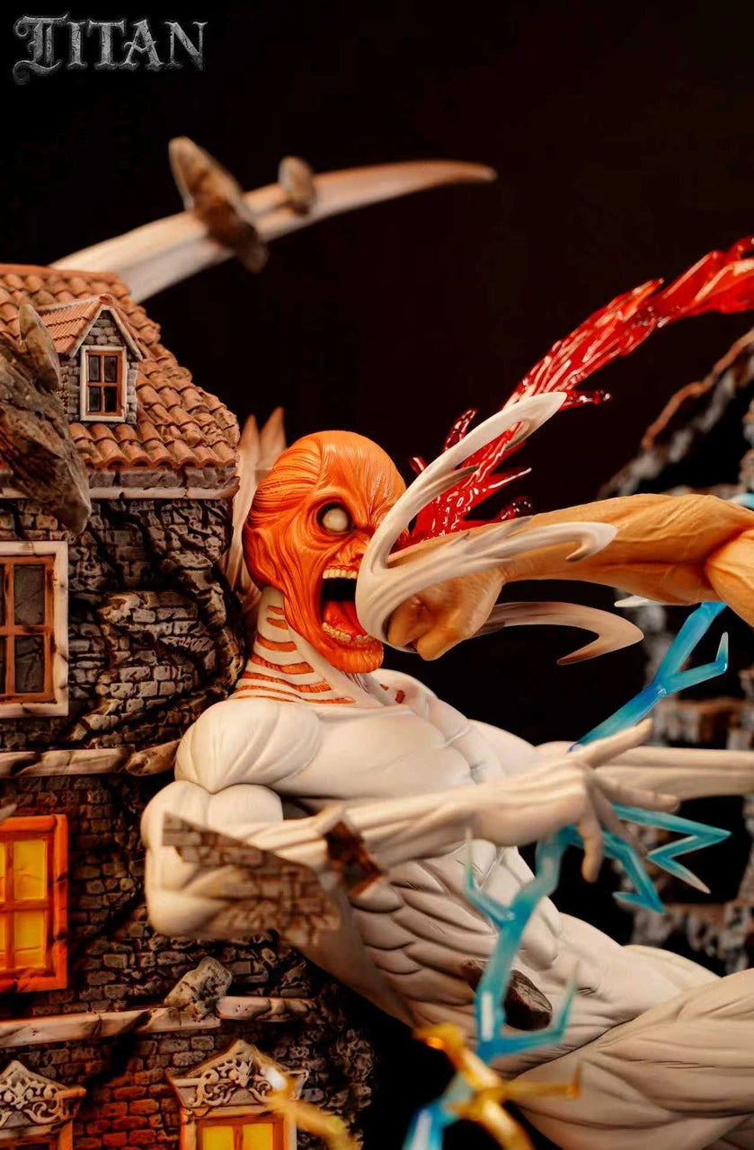 Preventa Resina Titán Martillo de Guerra vs Titán de Ataque Figura Attack On Titan TITAN Estudio