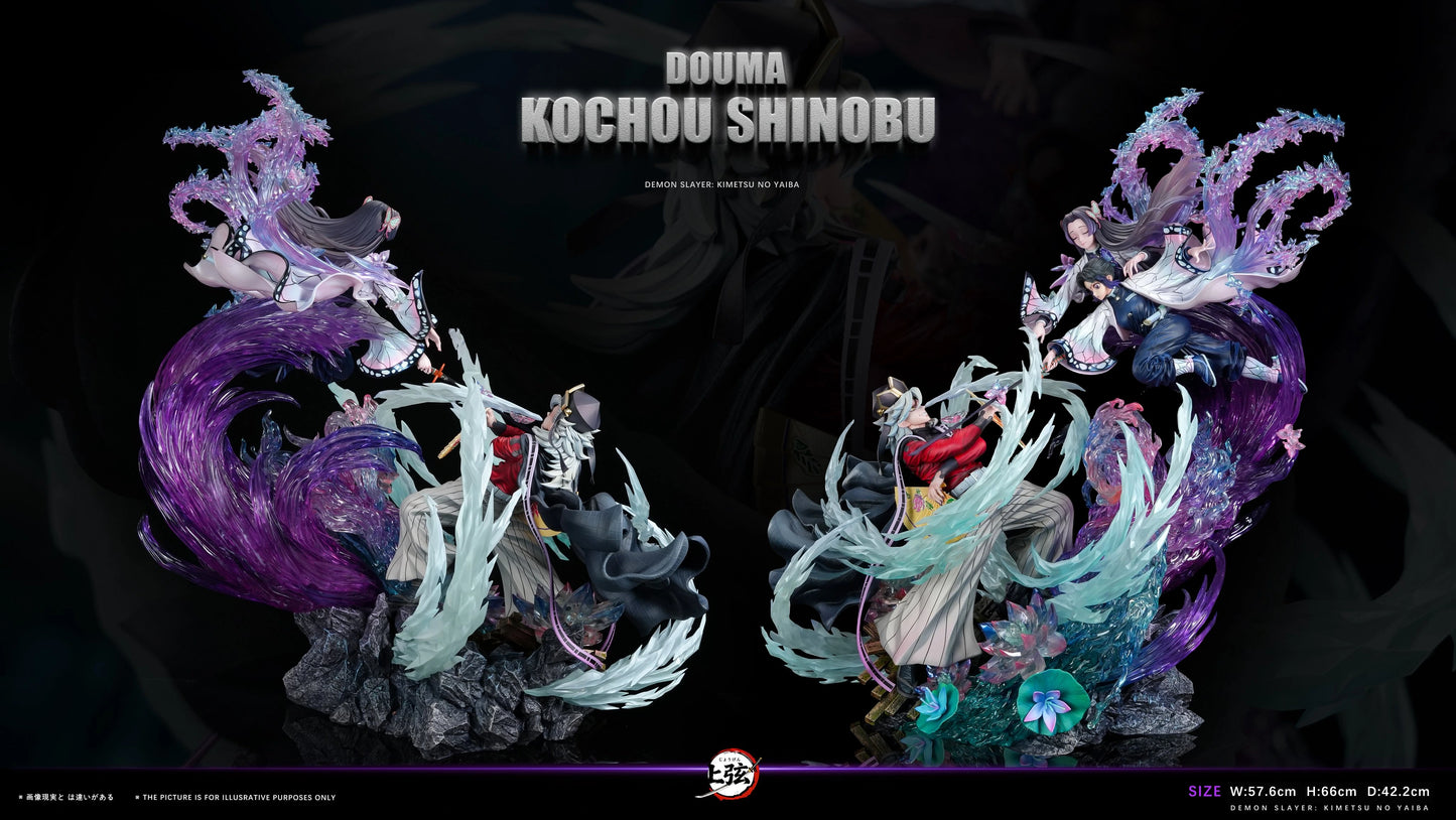 Preventa Resina Shinobu Kocho vs Douma Figura Kimetsu No Yaiba 1/6 ShangXian Estudio