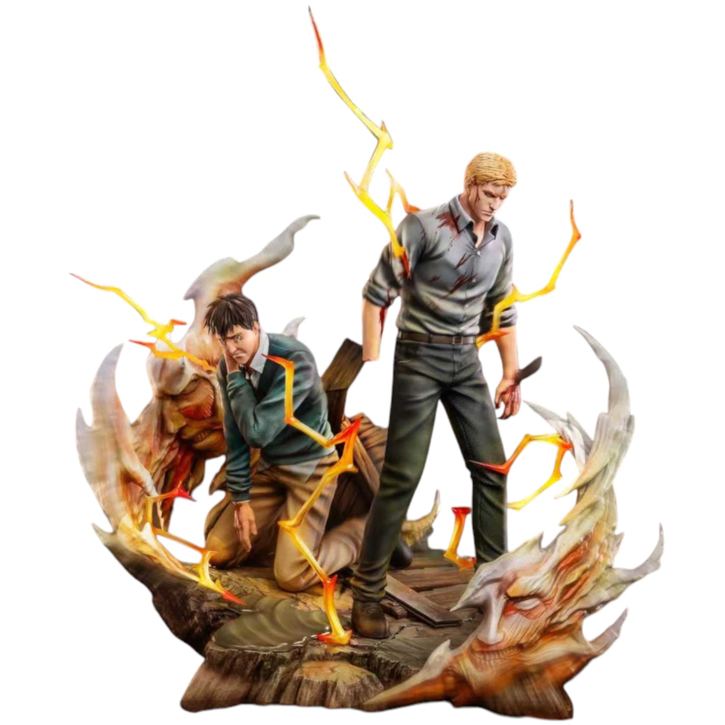 Preventa Resina Reiner Braun & Bertholdt Hoover Figura Attack On Titan POP.ART Estudio