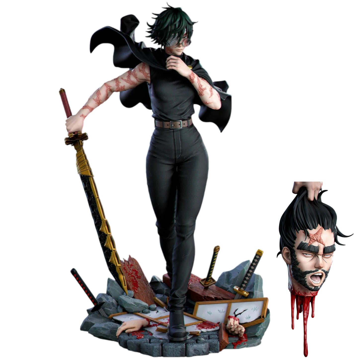 Preventa Resina Maki Zenin Figura Jujutsu Kaisen Karasu Collectibles Estudio